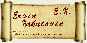 Ervin Nakulović vizit kartica
